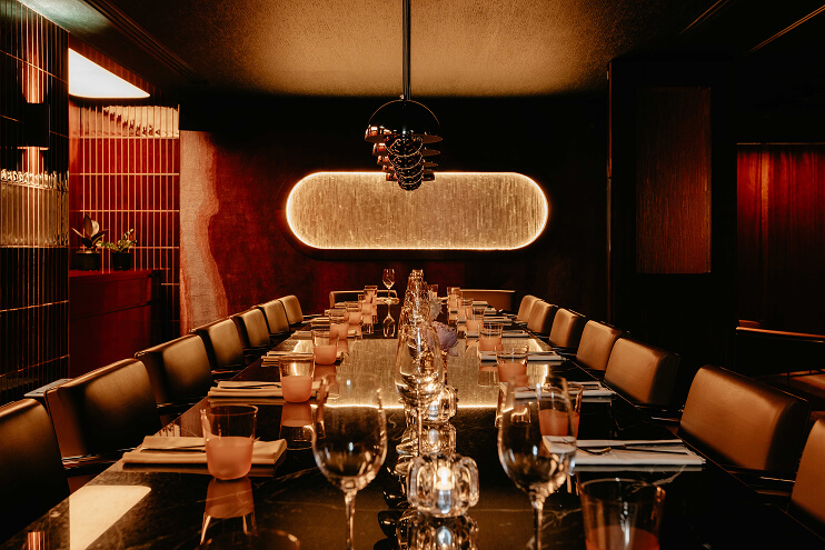 Shot of TOWN's private dining room